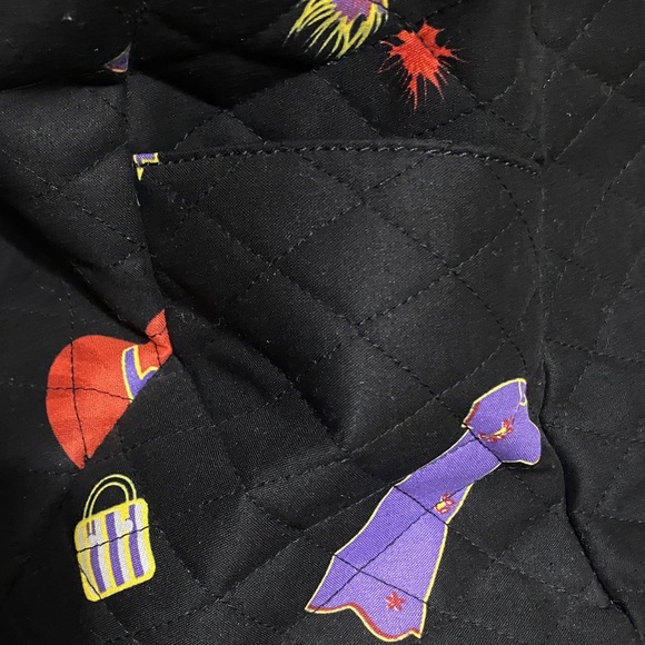 Stylish Black Tote Bag with Bamboo Handles - Picture 7 of 12